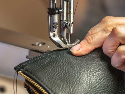 Leather components processing, destinated to a famous fashion brand